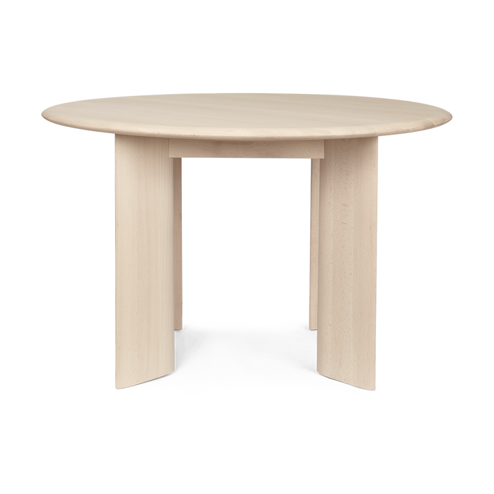 Bevel spisebord rundt - White Oiled Beech, Ø 117 cm - Ferm Living