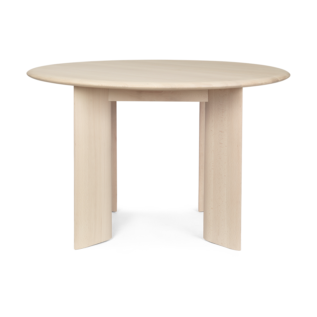 Bilde av Ferm Living Bevel spisebord rundt White Oiled Beech Ø 117 cm