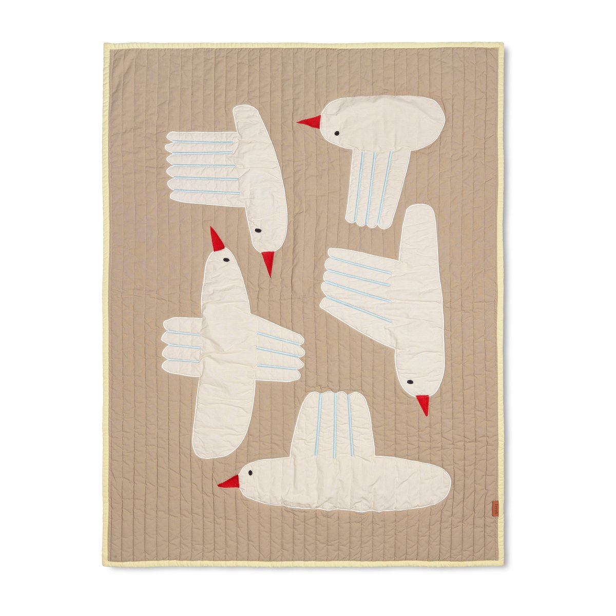 Bilde av ferm LIVING Bird quiltet filt Beige