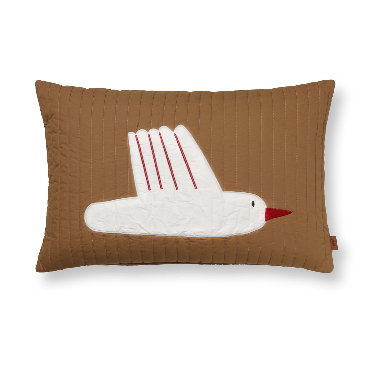 Bilde av ferm LIVING Bird quiltet pute 60 x 40 cm Sugar kelp (brun)