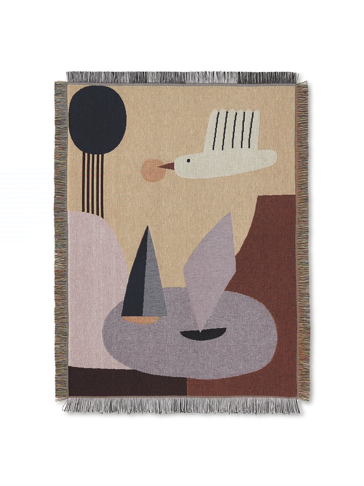 ferm LIVING - Bird Tapestry Blanket Multi
