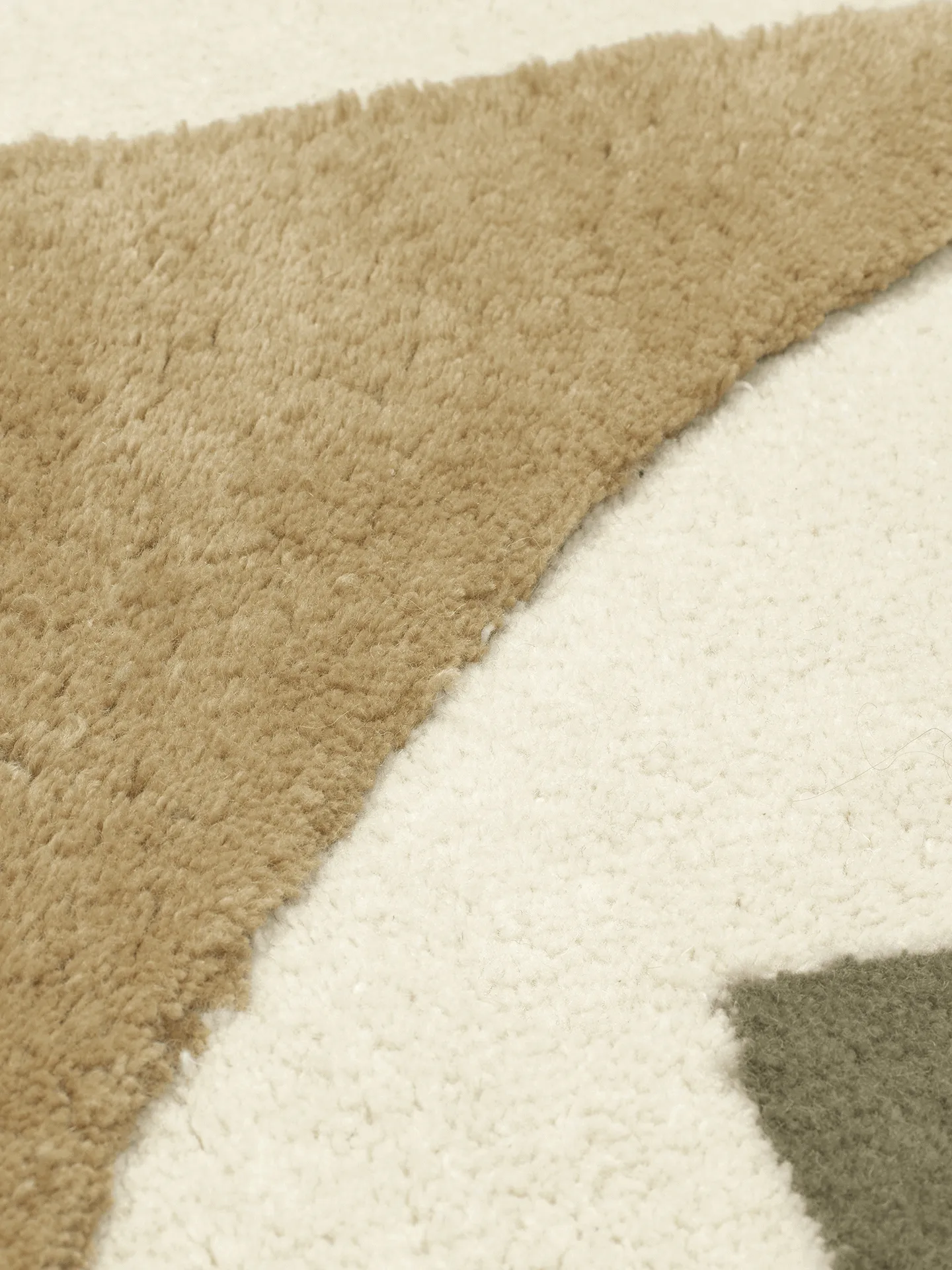 Bloco tuftet teppe, Green-off white, 120x180 cm Ferm Living