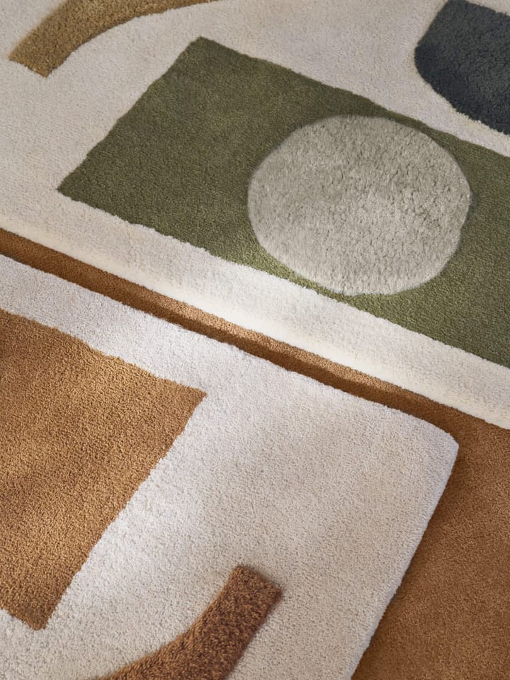Bloco tuftet teppe, Green-off white, 120x180 cm Ferm Living