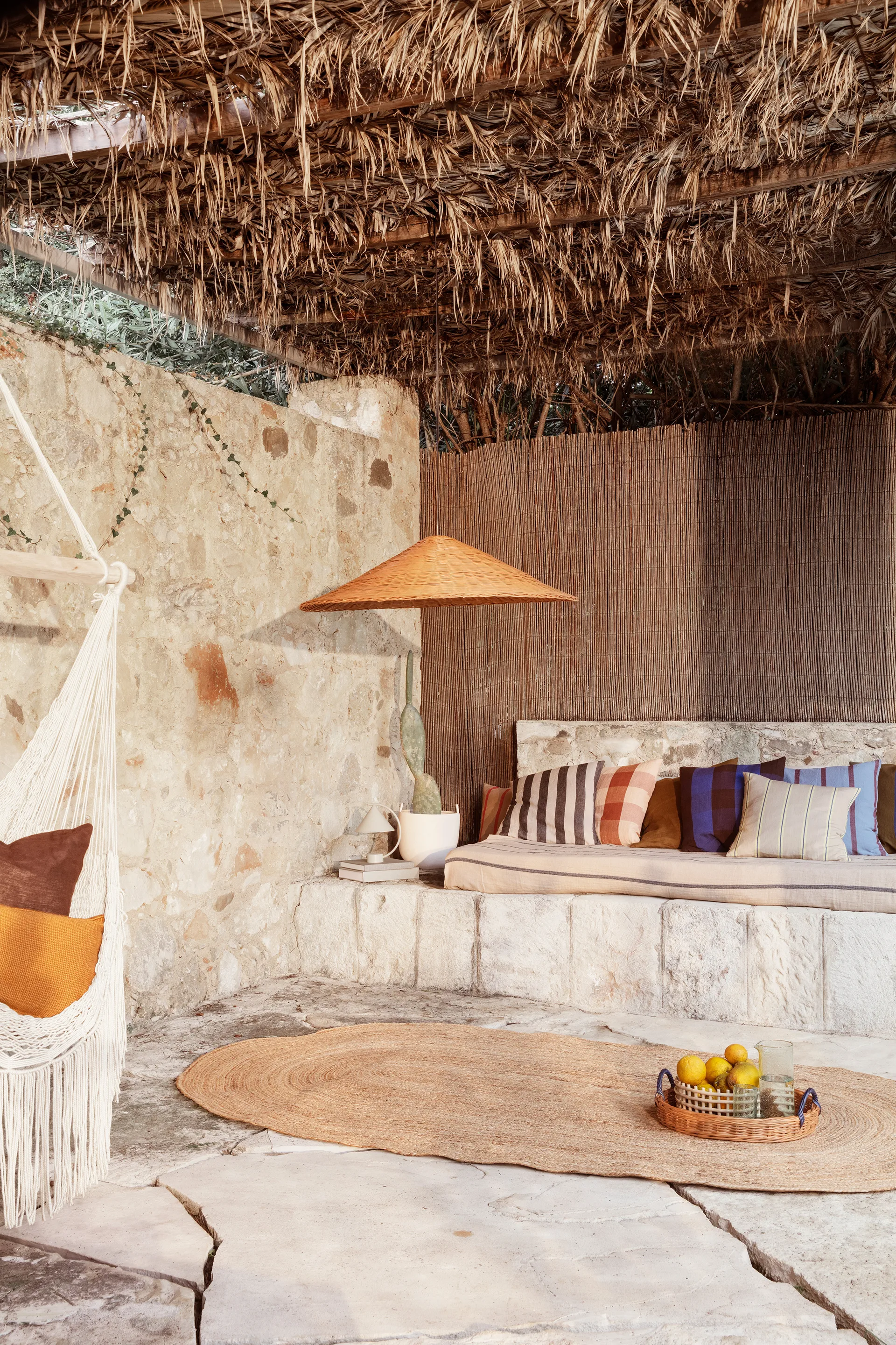 Blue Handle Brett Ø 30 cm, Natural-blue Ferm Living