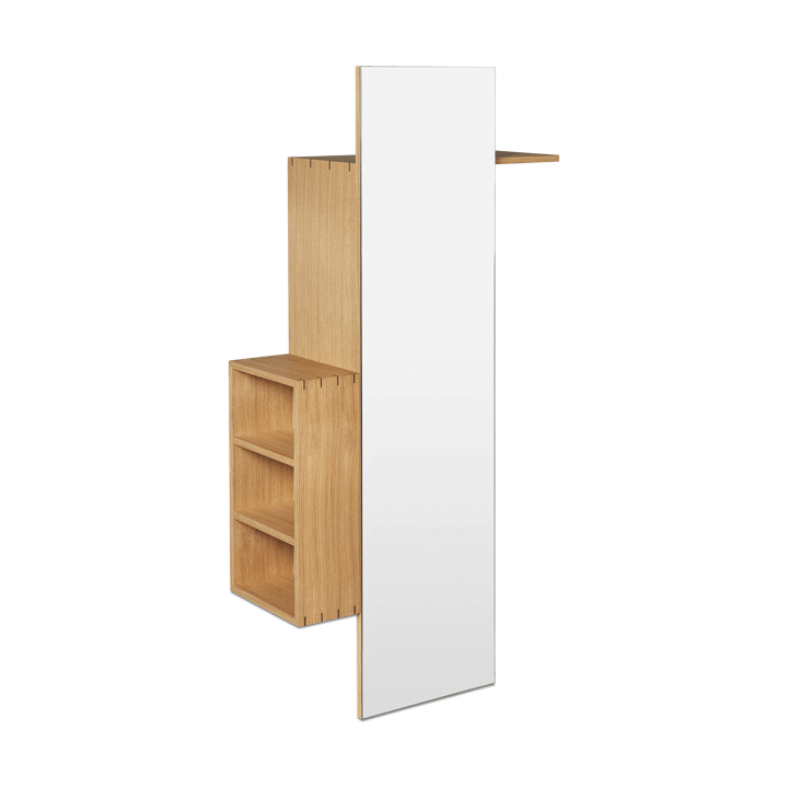 Bon hallway cabinet knaggrekke med speil - Oiled Oak - Ferm Living