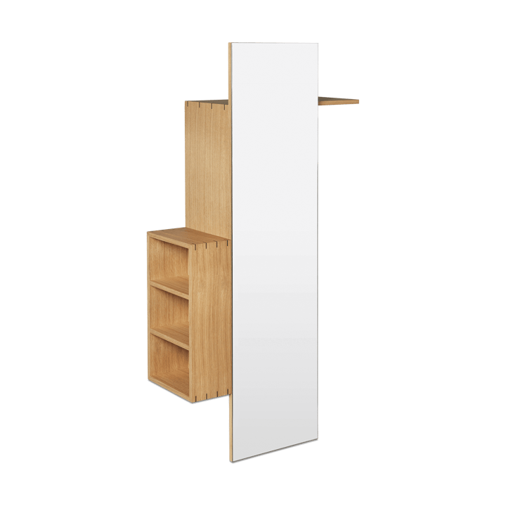 Bon hallway cabinet knaggrekke med speil - Oiled Oak - Ferm LIVING