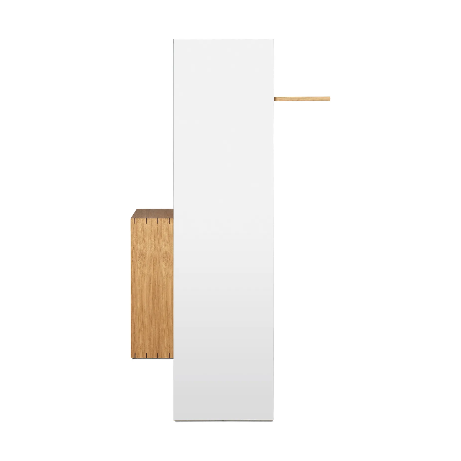 Bon hallway cabinet knaggrekke med speil, Oiled Oak Ferm Living