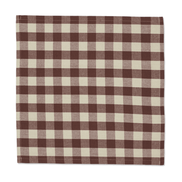 Bothy Check bomullserviett 40x40 cm 4-stk. - Cinnamon-grey green - Ferm Living
