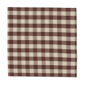 Bothy Check bomullserviett 40x40 cm 4-stk. - Cinnamon-grey green - ferm LIVING