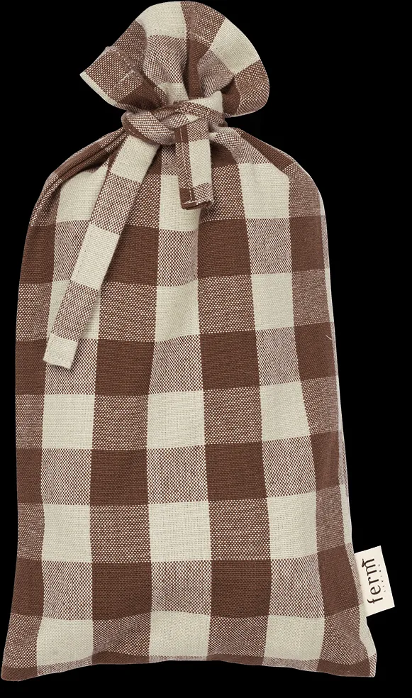 Bothy Check bomullserviett 40x40 cm 4-stk., Cinnamon-grey green Ferm Living