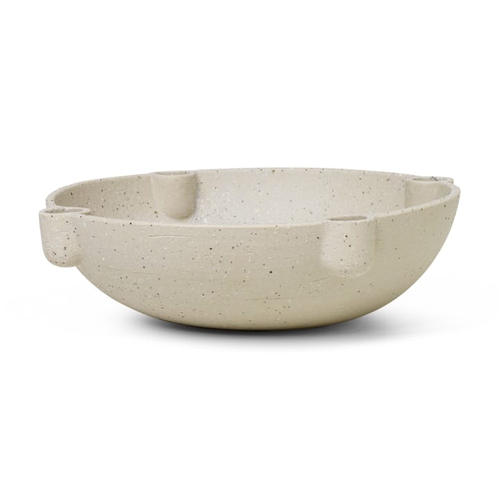 Bowl adventslysestake keramik large Ø27 cm - Lysegrå - Ferm Living