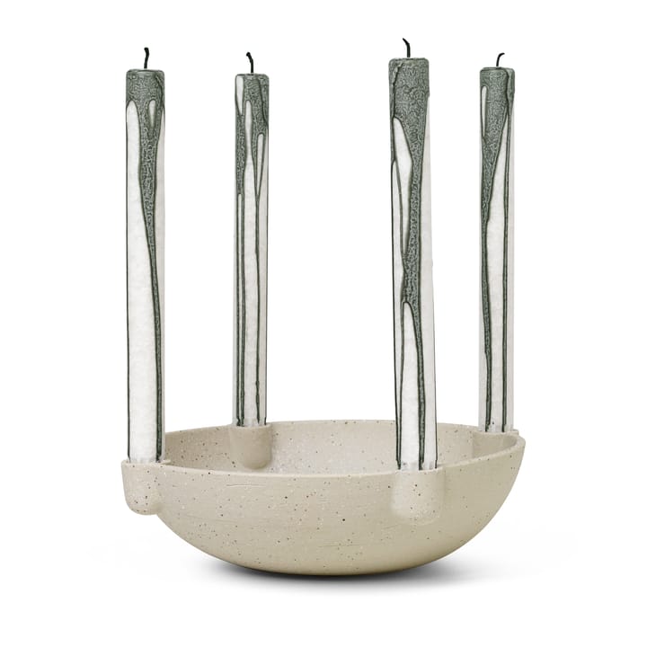 Bowl adventslysestake keramik large Ø27 cm, Lysegrå Ferm Living