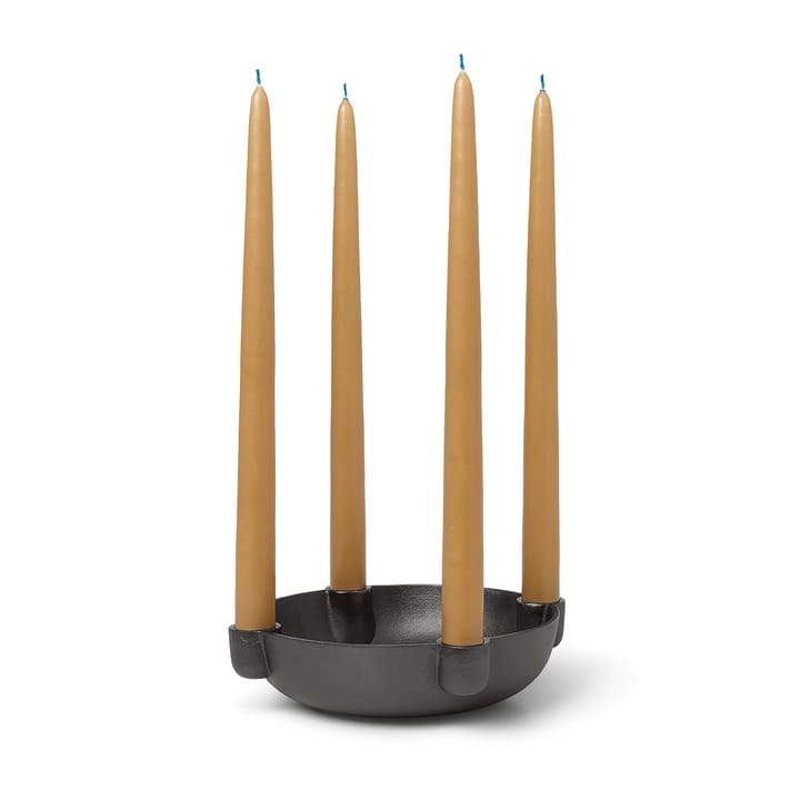 Bowl adventslysestake medium Ø 20 cm, Blackened aluminium Ferm Living
