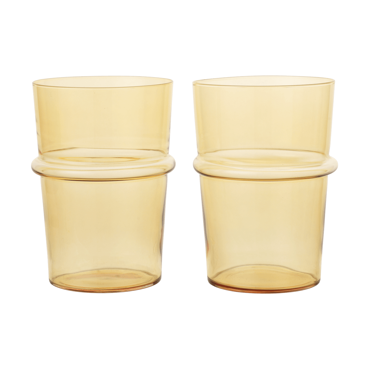 Ferm Living Boya drikkeglass hyt 45 cl 2-pakn. Yellow