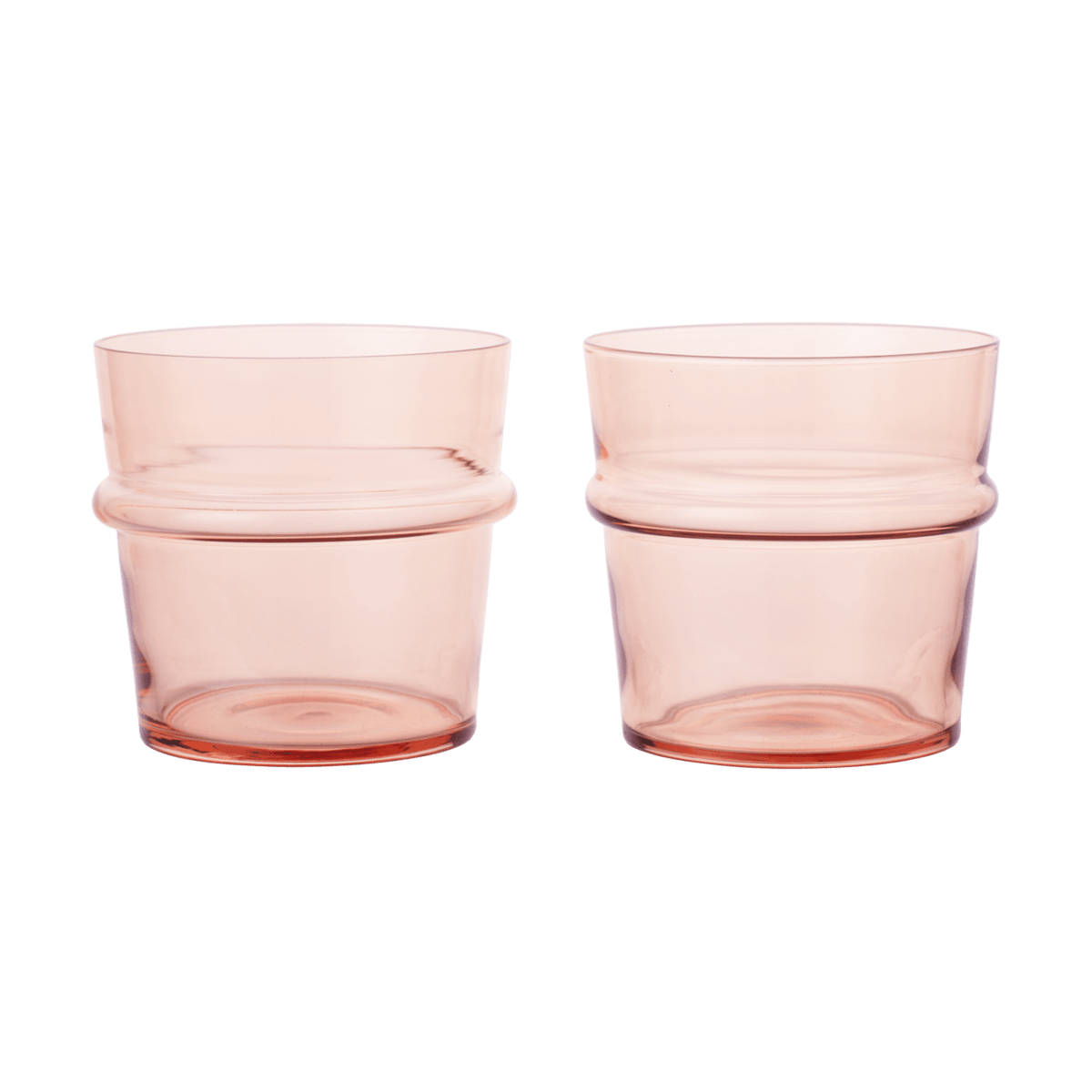 Ferm Living Boya drikkeglass lavt 30 cl 2-pakn. Blush
