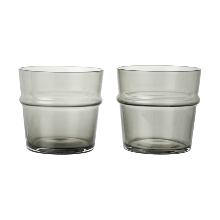Boya drikkeglass lavt 30 cl 2-pakn. - Røkt grå - Ferm Living