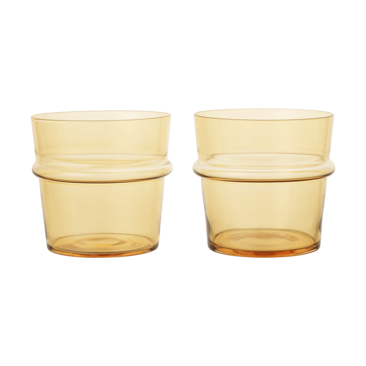 Boya drikkeglass lavt 30 cl 2-pakn. - Yellow - Ferm Living