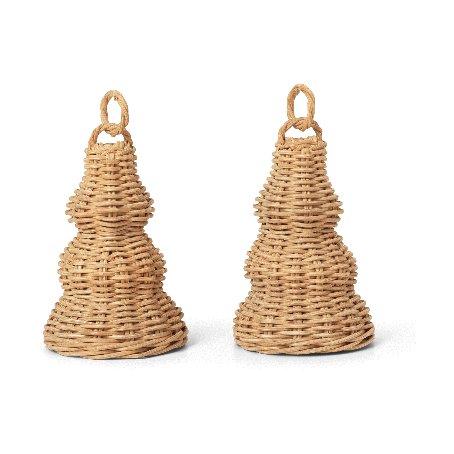 Braided Bell Baubles julhänge 2-pakning, Natural Ferm Living