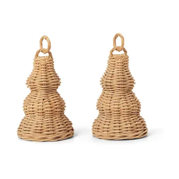 Braided Bell Baubles julhänge 2-pakning - Natural - Ferm Living