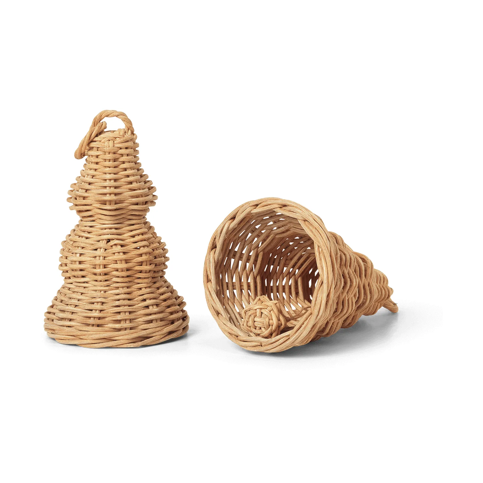 Braided Bell Baubles julhänge 2-pakning, Natural Ferm Living