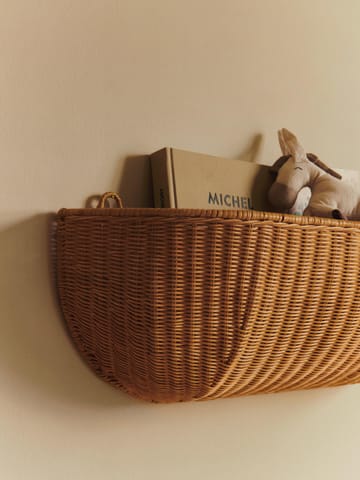 Braided wall pocket veggkurv 25x75 cm - Natural - Ferm Living