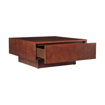 Burl storage salongbord 70x70 cm - Dark stained burl - Ferm Living