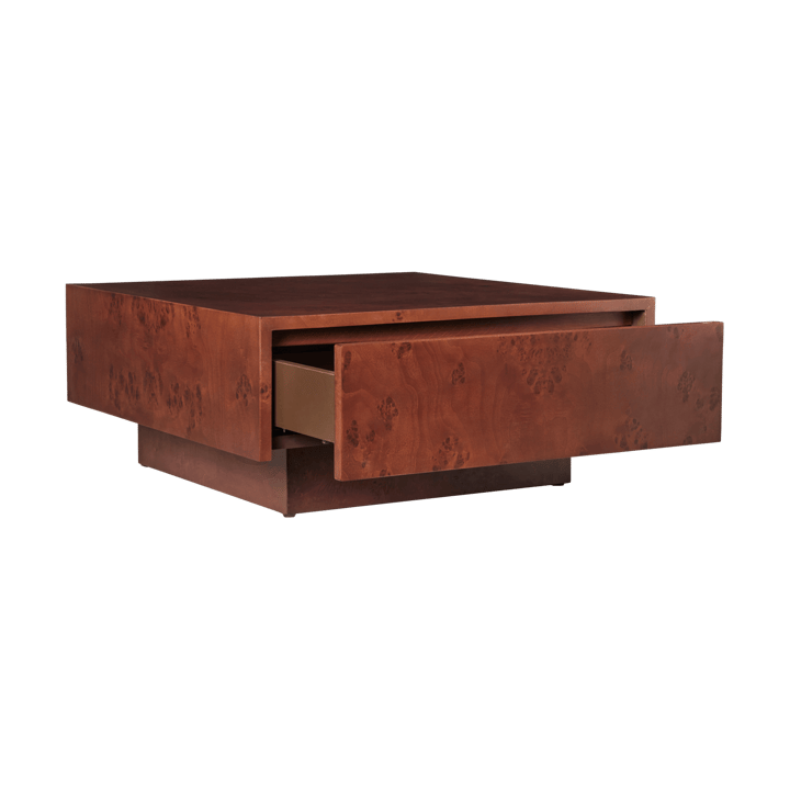 Burl storage salongbord 70x70 cm, Dark stained burl Ferm Living