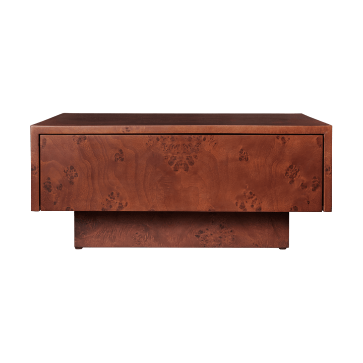 Burl storage salongbord 70x70 cm, Dark stained burl Ferm Living