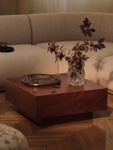 Burl storage salongbord 70x70 cm - Dark stained burl - Ferm Living
