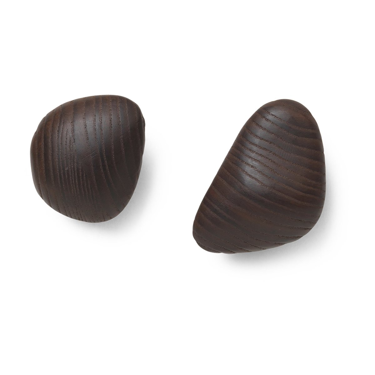 Ferm Living Cairn knagg 2 deler Dark Brown | Skandinavisk Design | Knagger & Knotter | Brun