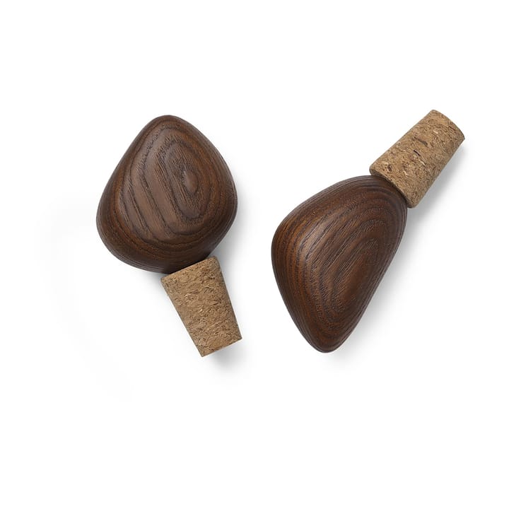 Cairn vinstopper 2-pakning - dark brown - Ferm Living