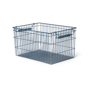 Cala stabelbar kurv 2-pakning - Dark blue - Ferm Living