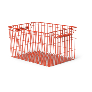 Cala stabelbar kurv 2-pakning - Poppy red - Ferm Living