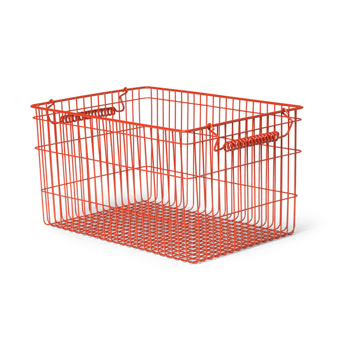 Cala stabelbar kurv 2-pakning, Poppy red Ferm Living