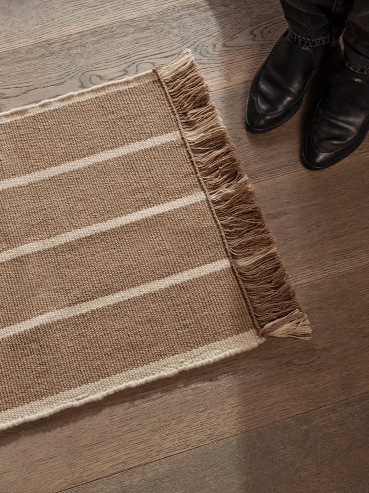 Calm kelim dørmatte, Dark Sand, Off-white, 50x70 cm Ferm Living
