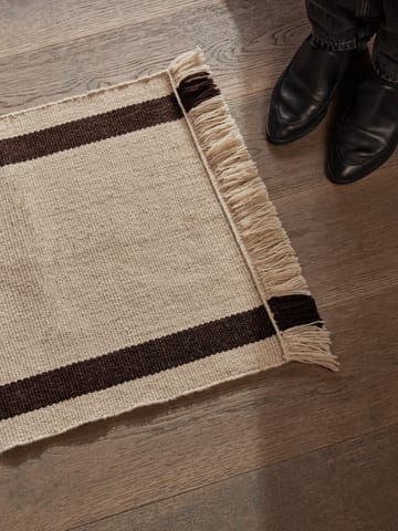 Calm kelim dørmatte - Off-white, Coffee, 50x70 cm - Ferm Living