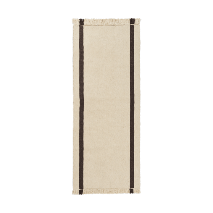 Calm kelim entréteppe - Off-white, Coffee, 80x200 cm - Ferm Living