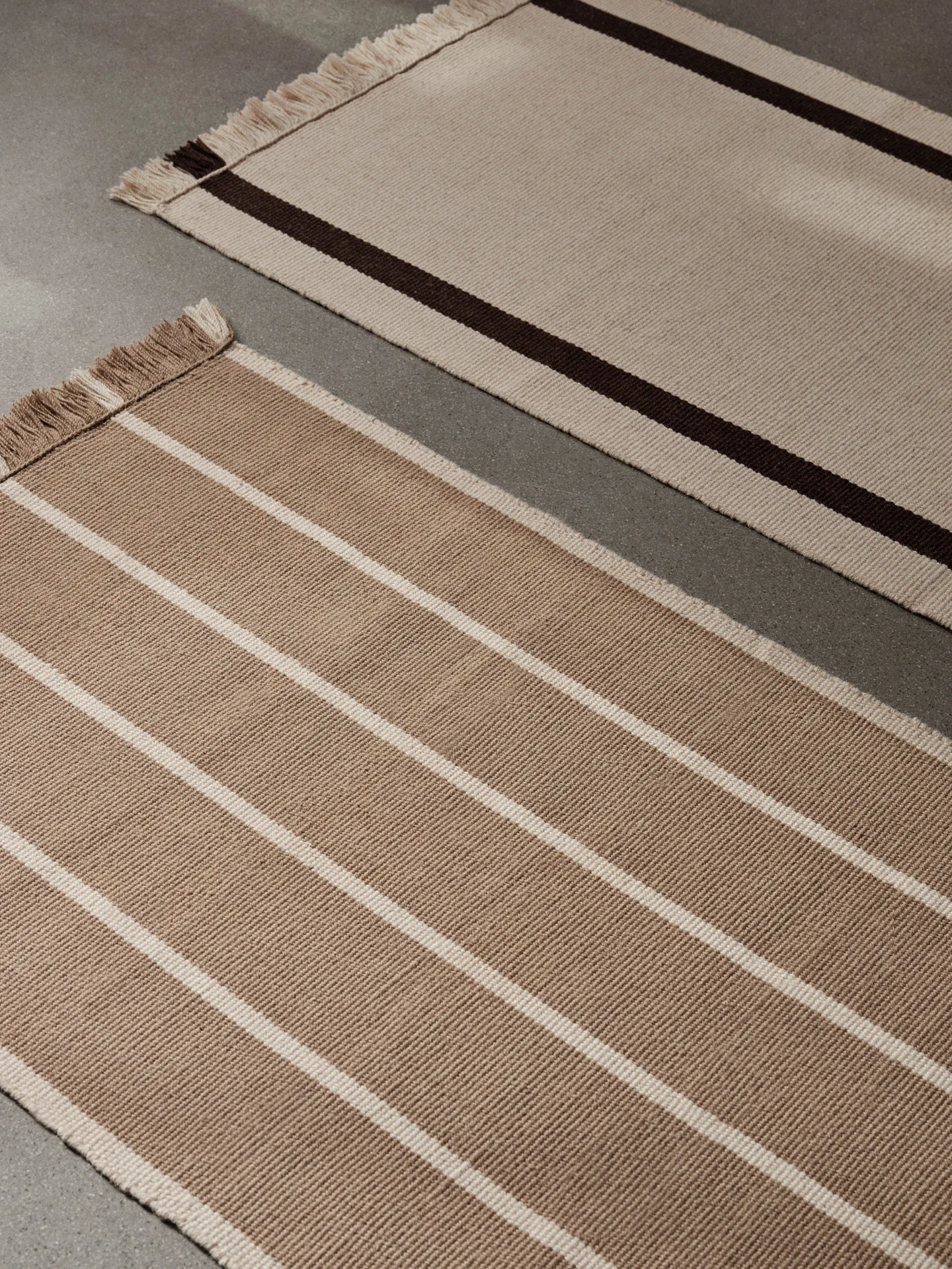 Calm kelim entréteppe, Off-white, Coffee, 80x200 cm Ferm Living