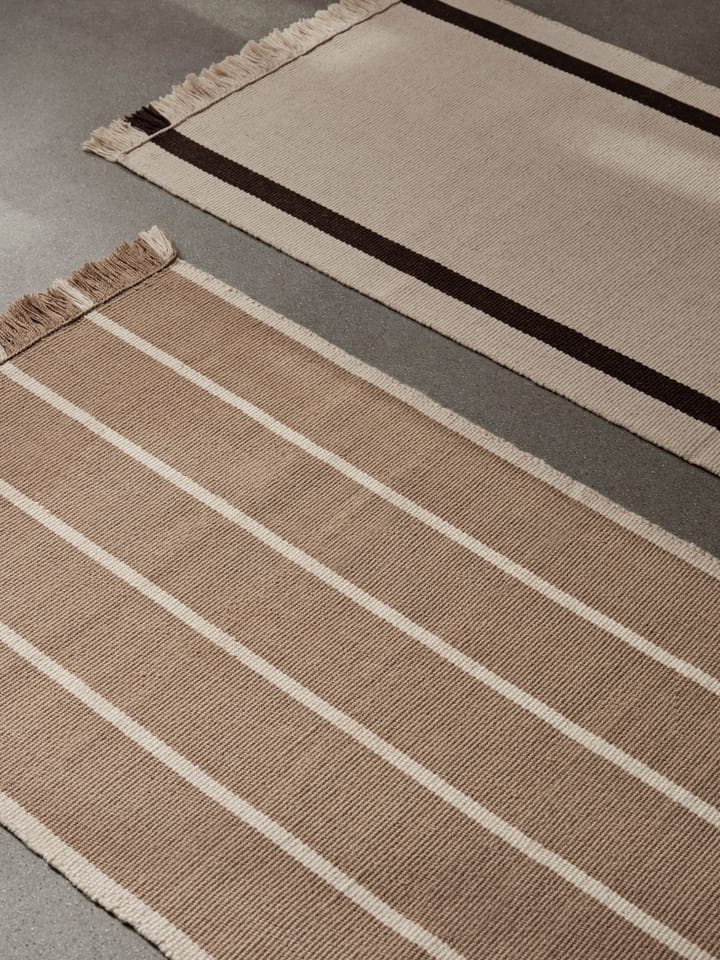Calm kelim entréteppe, Off-white, Coffee, 80x200 cm Ferm Living