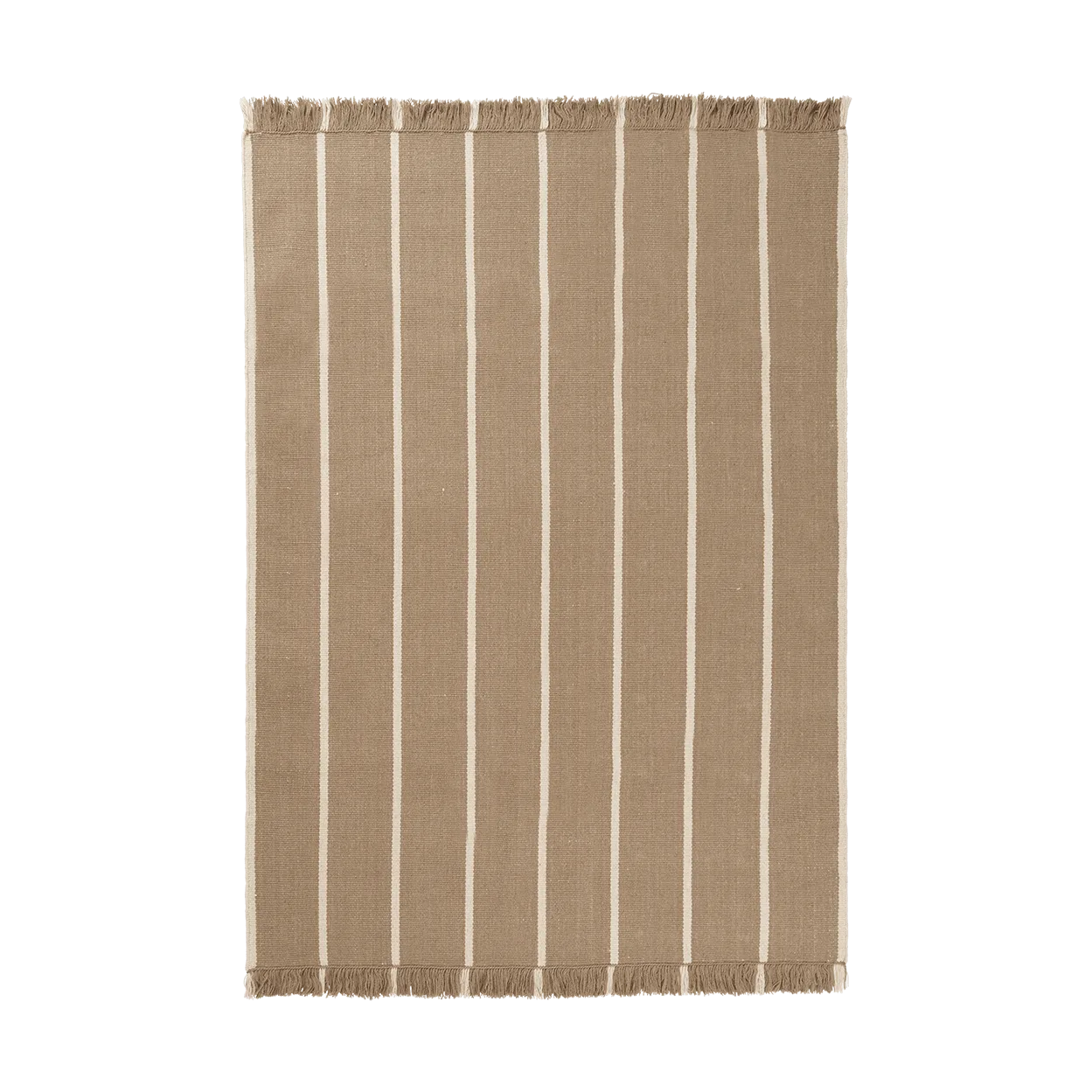 Calm kelim teppe, Dark Sand, Off-white, 140x200 cm Ferm Living