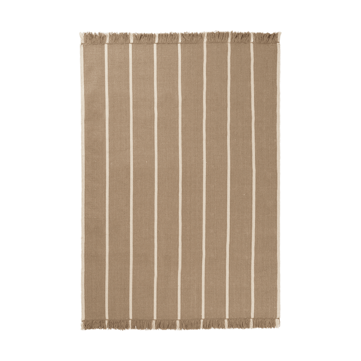 Calm kelim teppe - Dark Sand, Off-white, 140x200 cm - Ferm Living