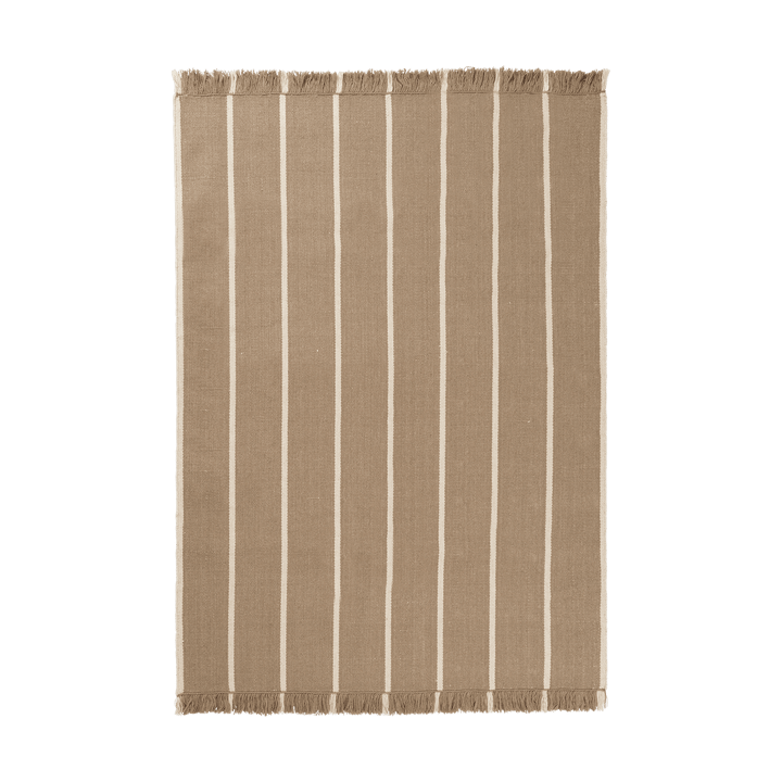 Calm kelim teppe - Dark Sand, Off-white, 140x200 cm - Ferm LIVING