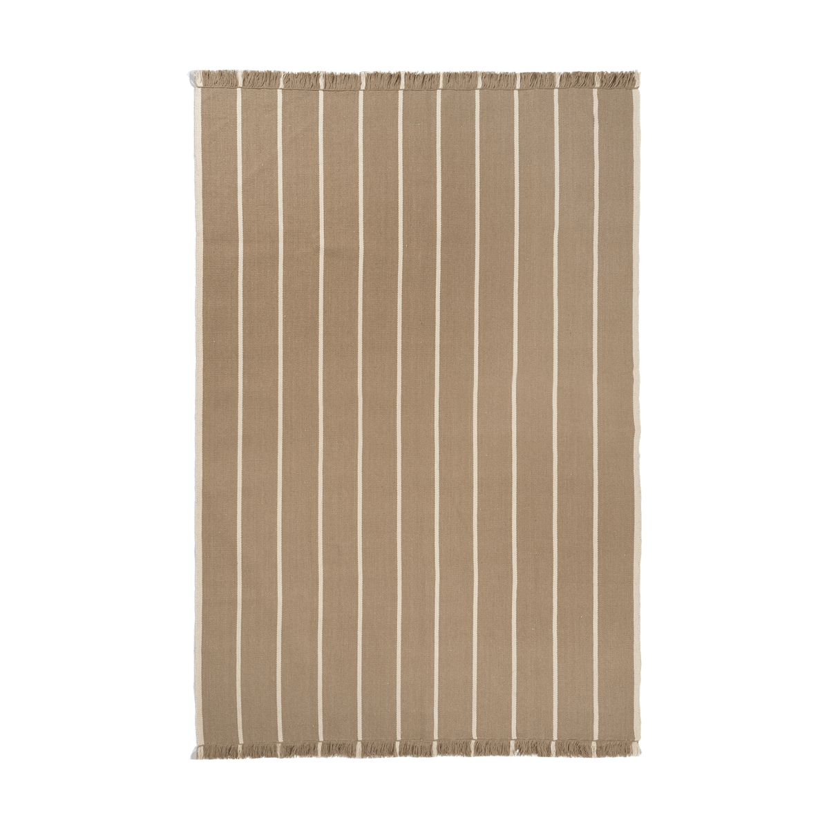 Bilde av Ferm Living Calm kelim teppe Dark Sand Off-white 200x300 cm