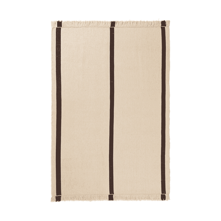 Calm kelim teppe - Off-white, Coffee, 140x200 cm - Ferm Living