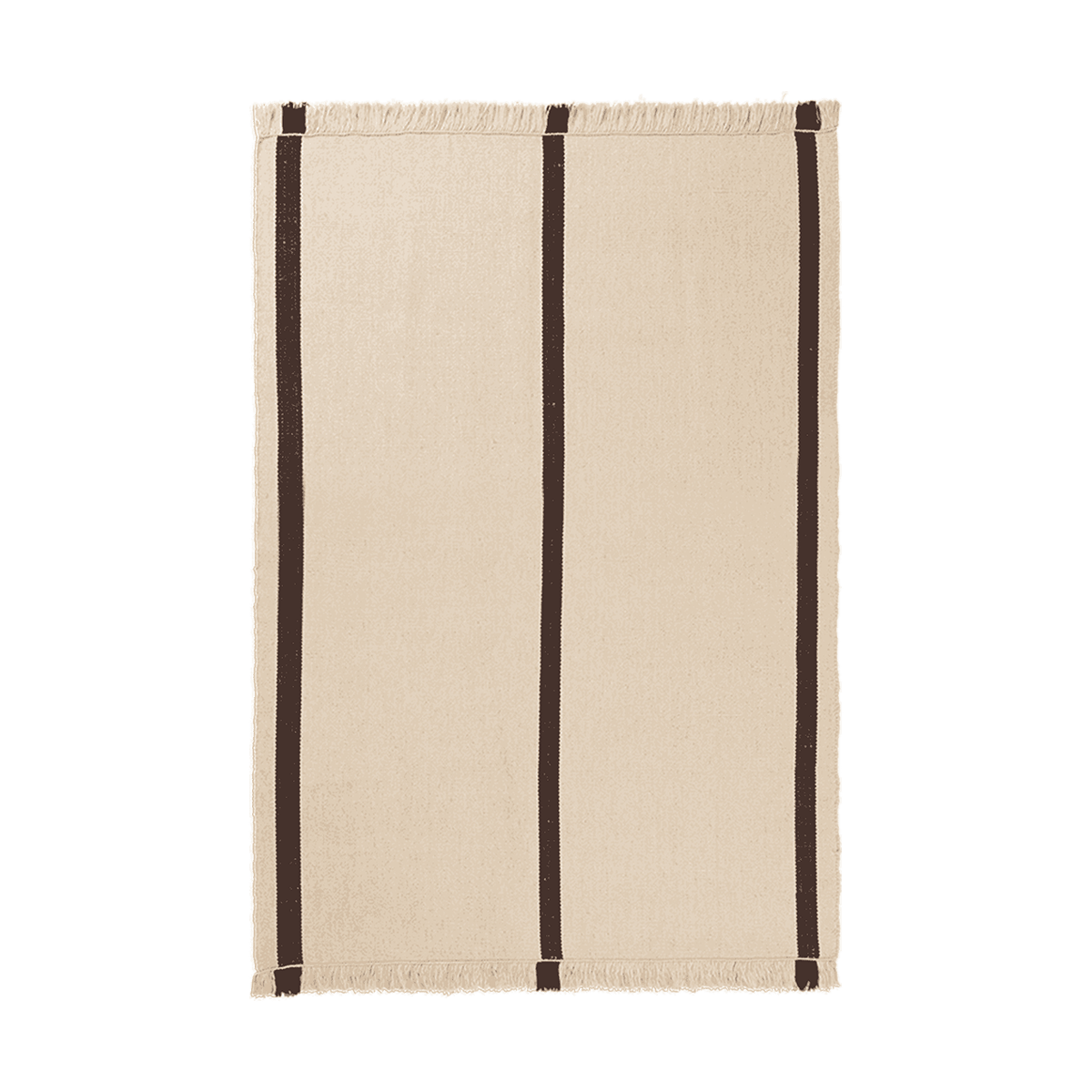 Bilde av Ferm Living Calm kelim teppe Off-white Coffee 140x200 cm