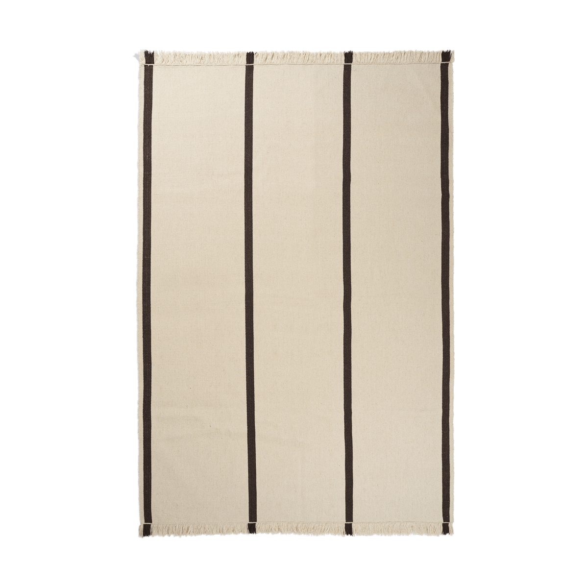 Bilde av Ferm Living Calm kelim teppe Off-white Coffee 200x300 cm
