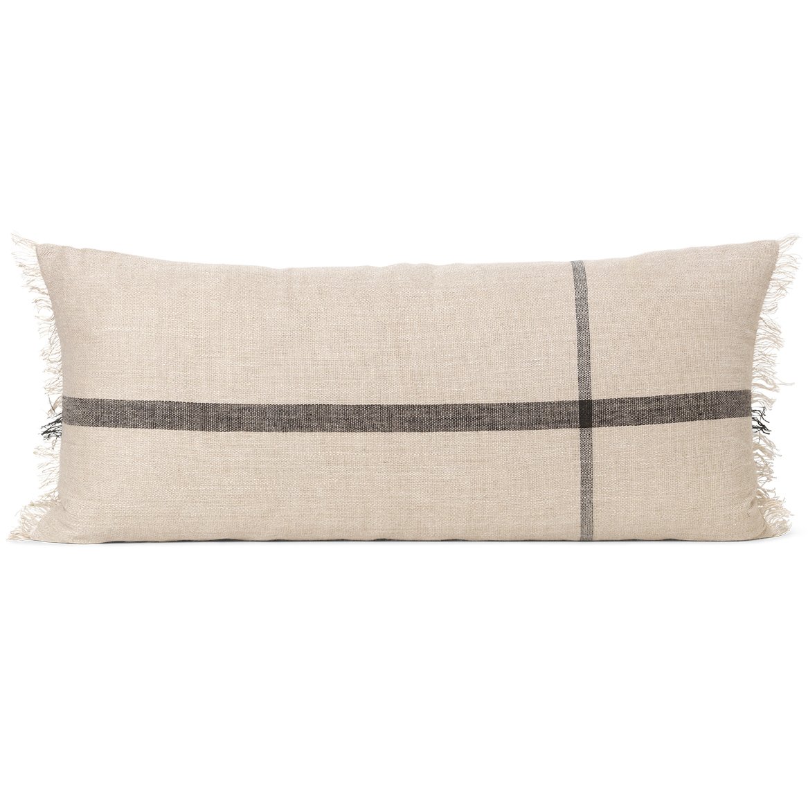 Bilde av ferm LIVING Calm pute camel-black 38x88 cm