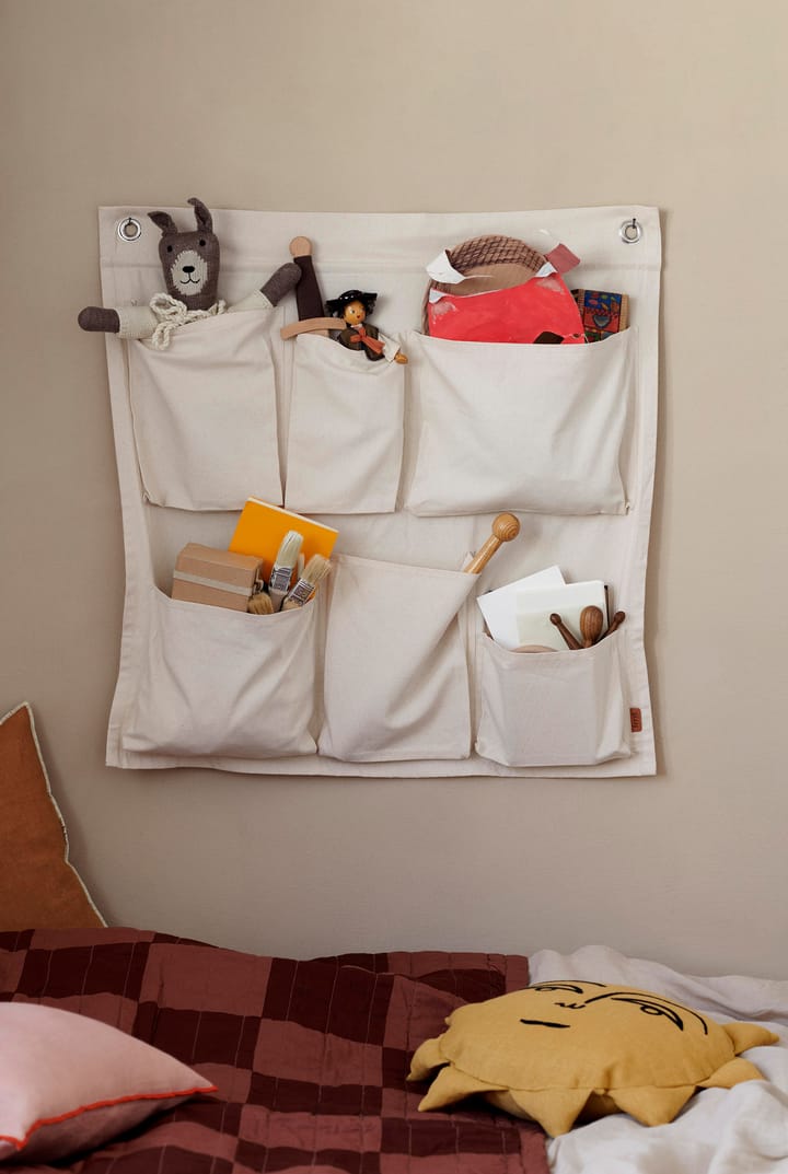 Canvas wall pockets veggoppbevaring - 70 x 70 cm - ferm LIVING