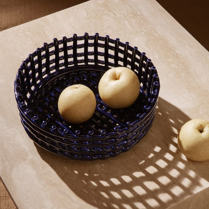 Ceramic fflettet skål, Blue Ferm Living