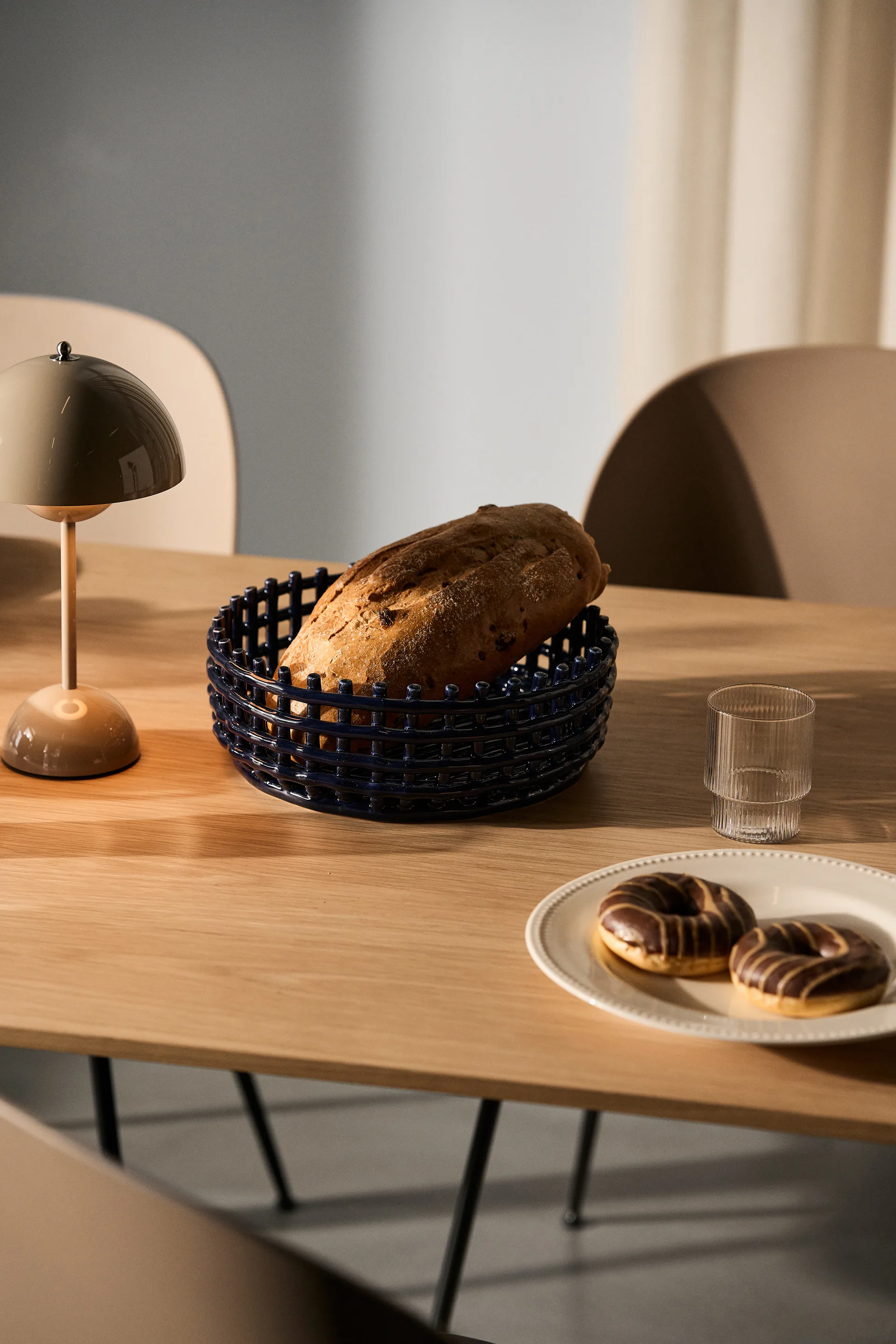 Ceramic fflettet skål, Blue Ferm Living